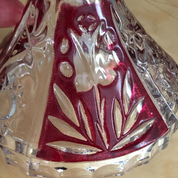 Vintage Anne Hutte Bleikristall Lead Crystal Ruby Candlesticks Made in Germany - Picture 5 of 5